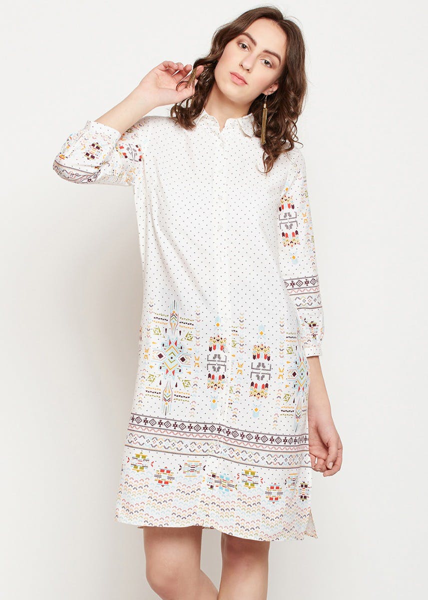 Get Digital Print Shirt Dress At 1712 LBB Shop