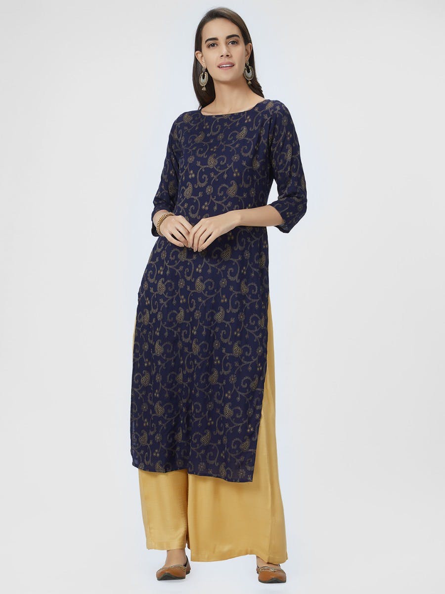 Get Jacquard Print Boat Neck Tunic At 979 LBB Shop