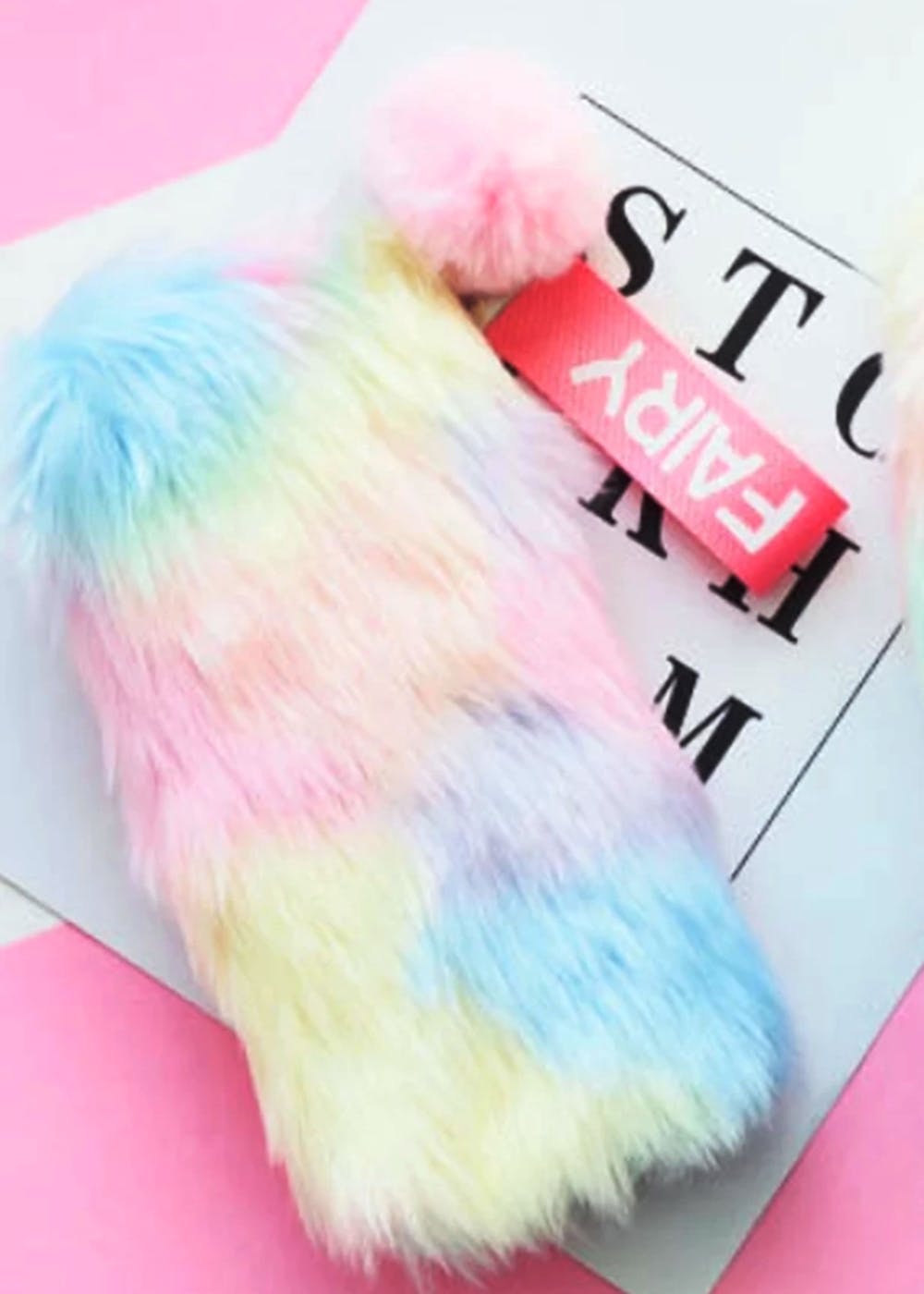 Get Rainbow Pastel Fur Pouch at ₹ 375 | LBB Shop