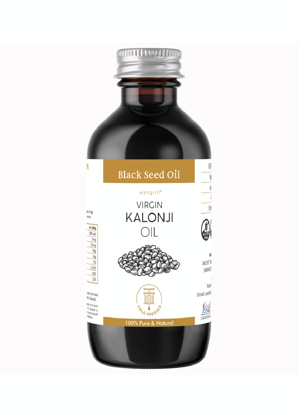  Virgin Black Seeds Oil (Kalonji Oil , Cumin Seed) Cold Pressed (200ml)