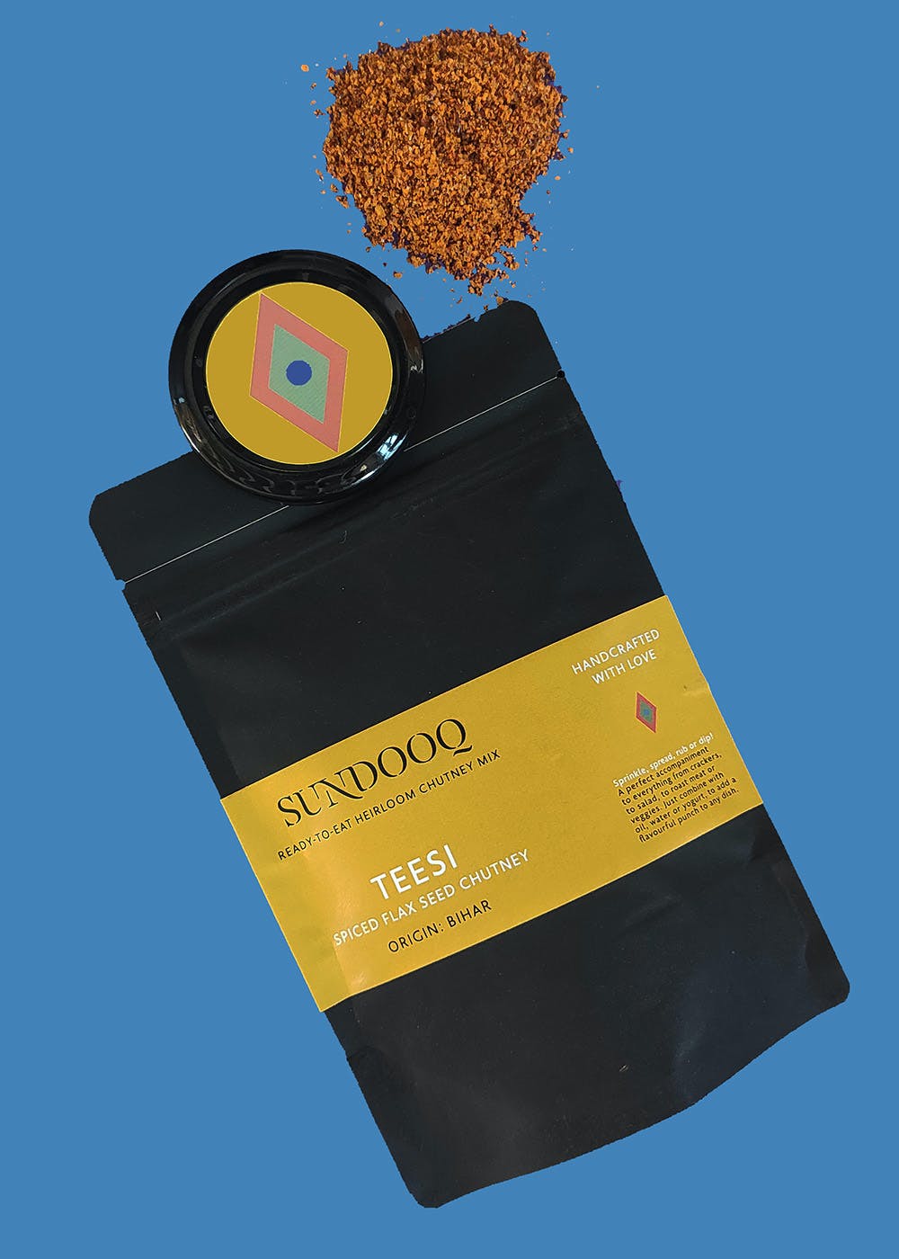 Teesi: Bihari Spiced Flax Seed Mix - 70 Grams
