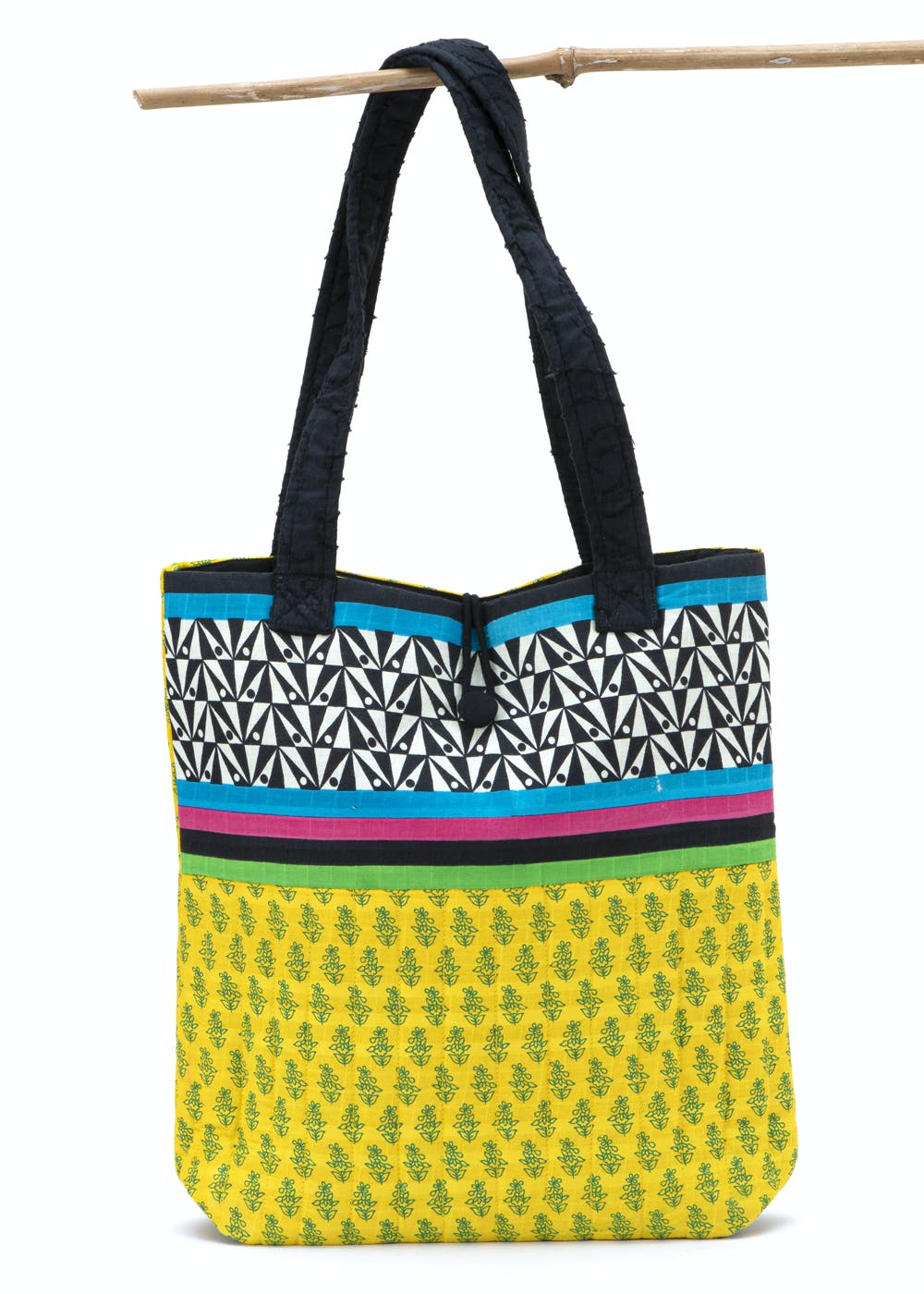 Multicoloured Quilted Tote Bag
