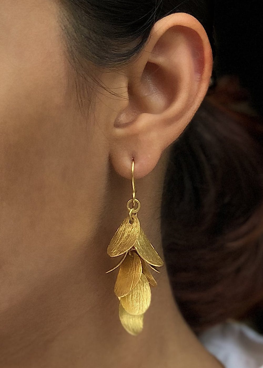 gold plated dangle earrings