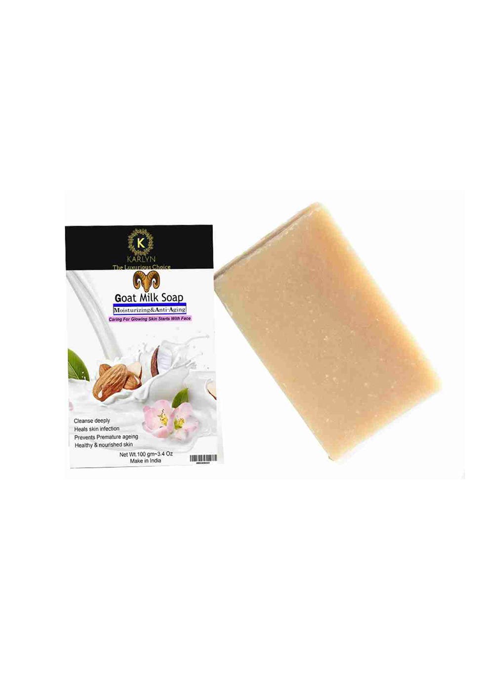  Skin Lightening & Brightening Organic Goat Milk Soap - 100gm