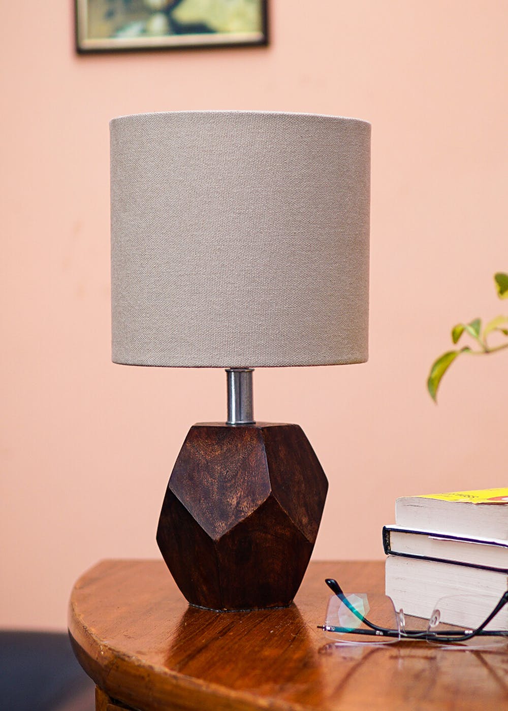 Get Sefinn Table Lamp With Textured Grey Cylindrical Shade at ₹ 2390
