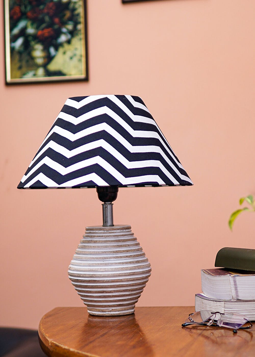 Get Atury Table Lamp with Black and White Empire Shade at ₹ 3290 LBB Shop