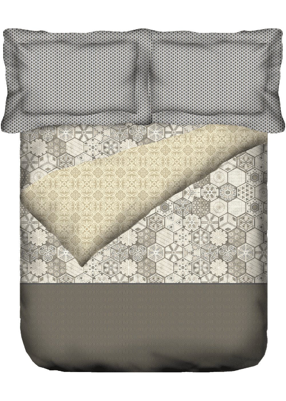 Get Hexagonal Mosaic Print Comforter King Size at ₹ 4999 LBB Shop