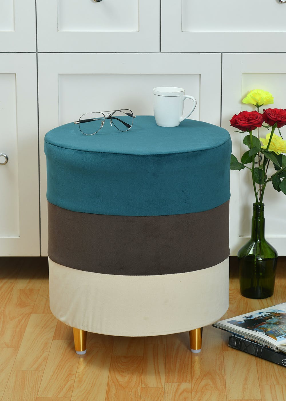 Blue Contrast Seating Stool