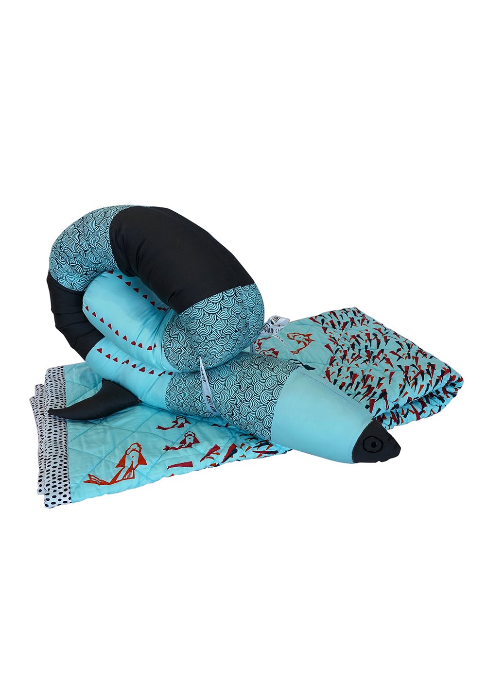 Quilt - Under The Water and Cushion Combo (Blue)