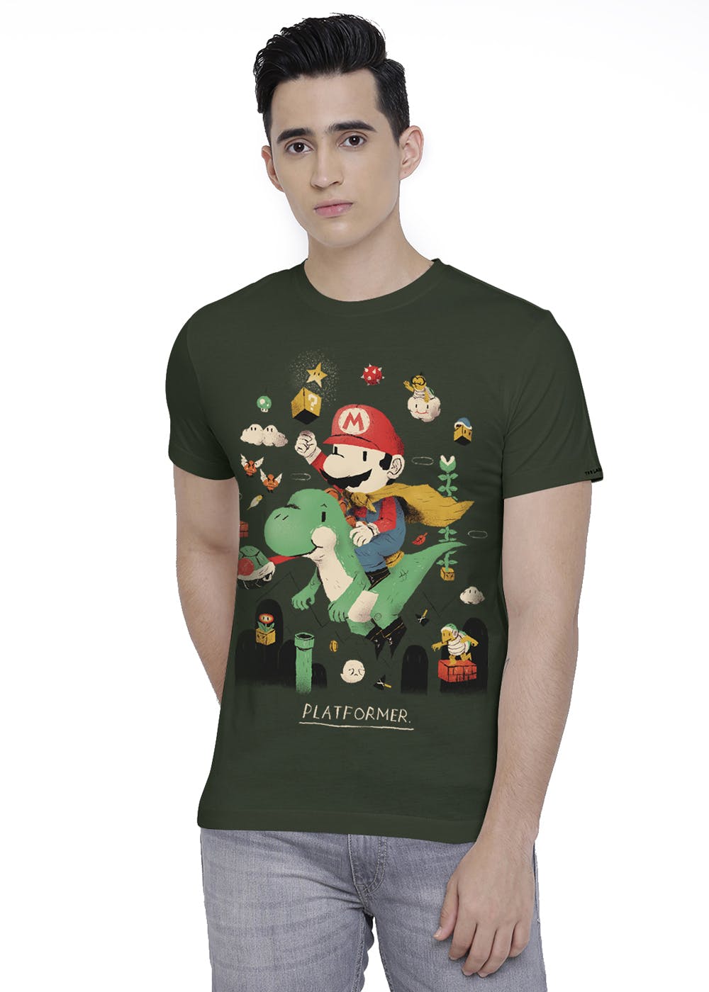 Super Mario & The Green Barney Graphic T-shirt