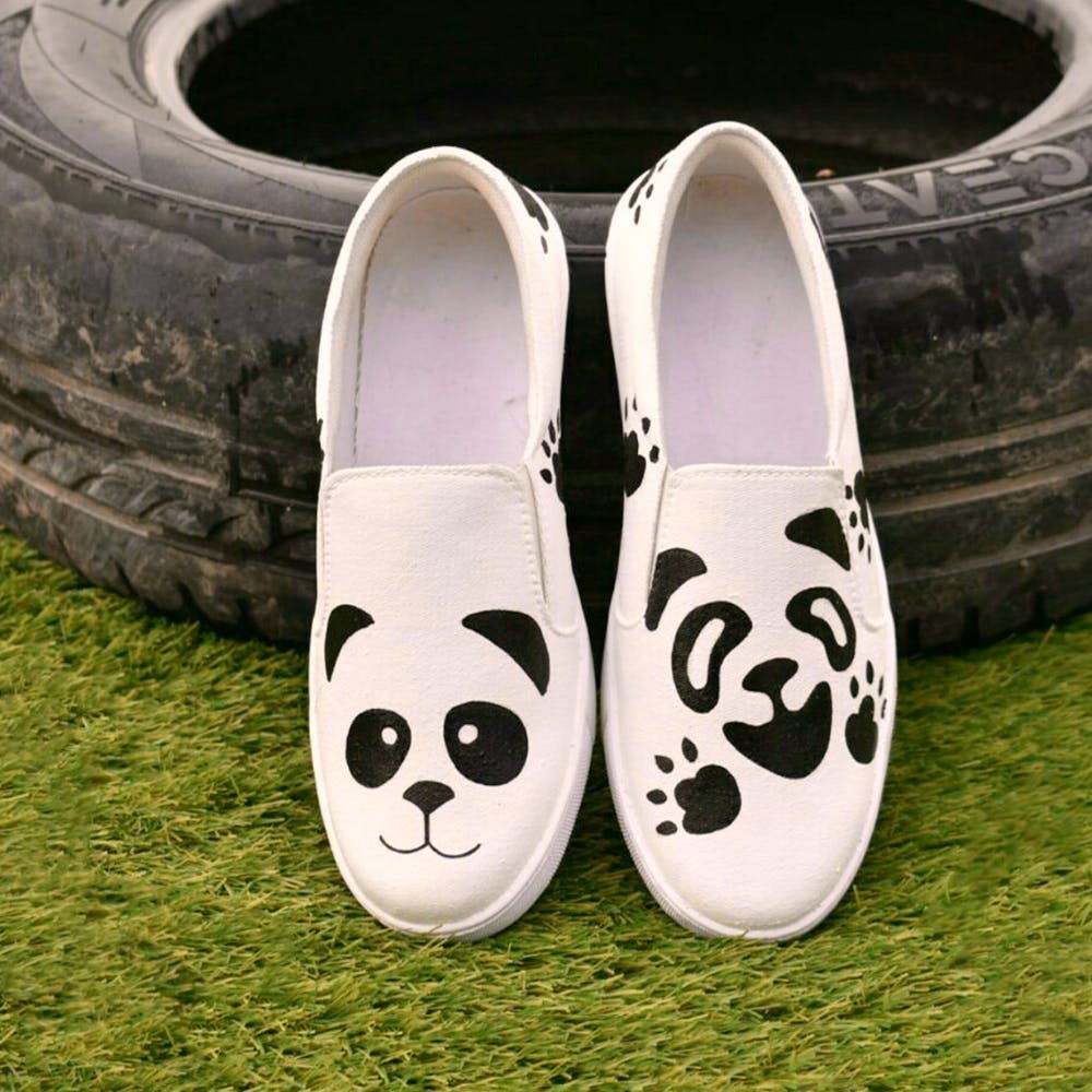 Handpainted Panda Shoes