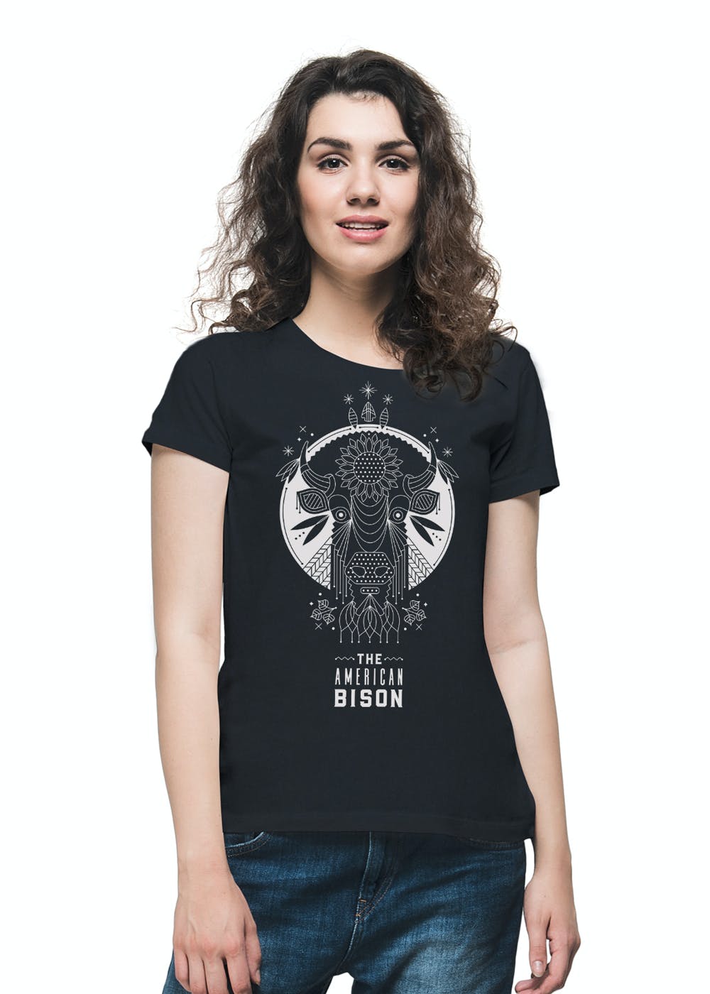Get American Bison Graphic Black T-Shirt at ₹ 899 | LBB Shop