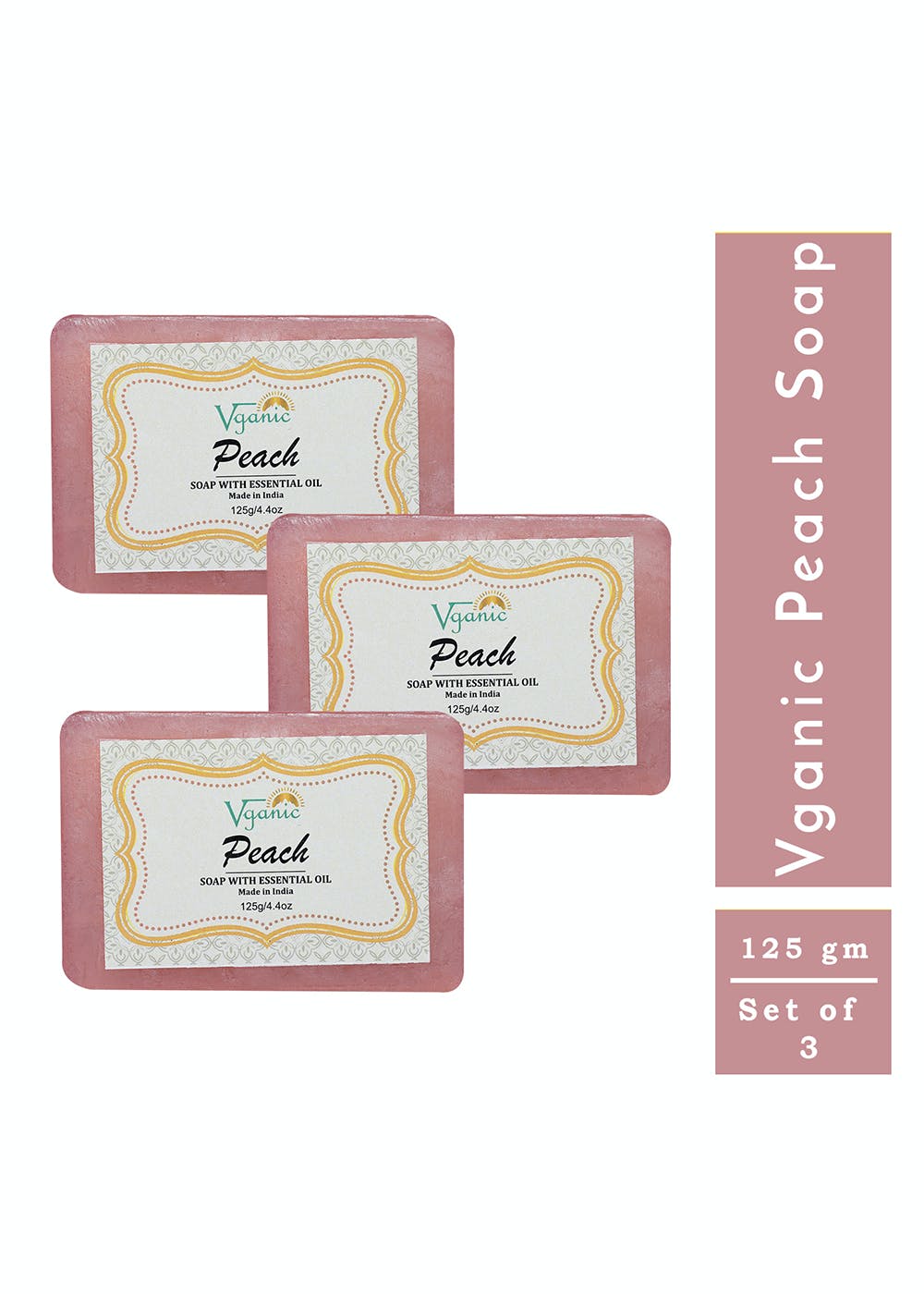 Set of 3 Peach Soap - 125gm
