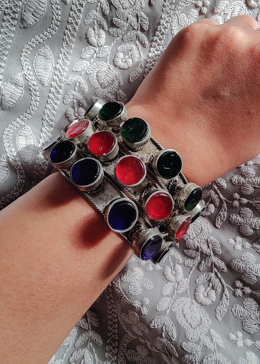 Get Glass Bead Bangle Cuff at ₹ null LBB Shop