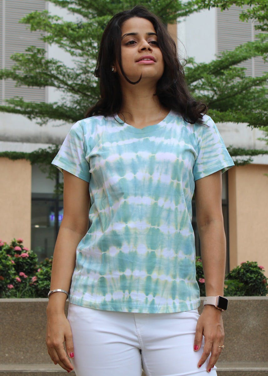 Printed Shibori Tie-Dye T-Shirt - Ready-to-Wear