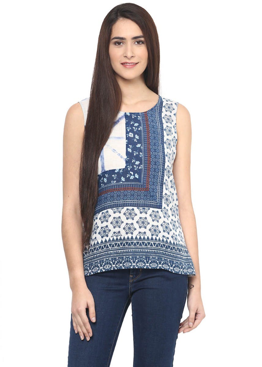 MINC  Buy Embroidered Tunic in Beige Khadi Cotton Online