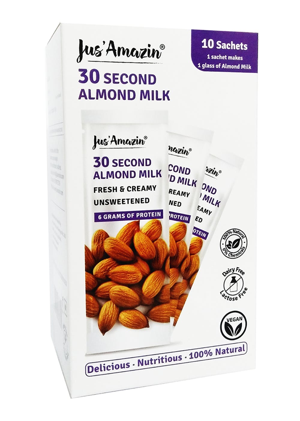 30-Second Almond Milk (Unsweetened) - 10 x 25gm sachets Refill Pack