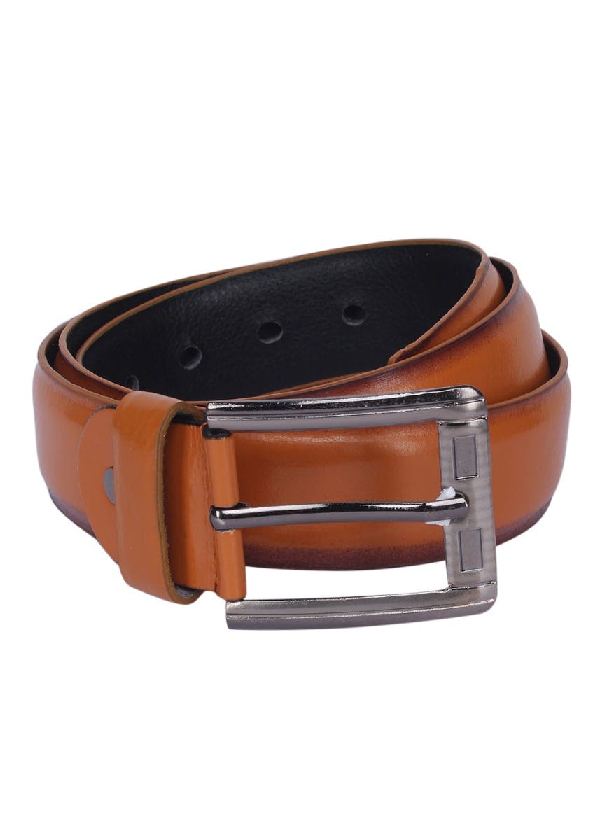 Get Textured Trim Tan Buckle Belt at ₹ 499 | LBB Shop