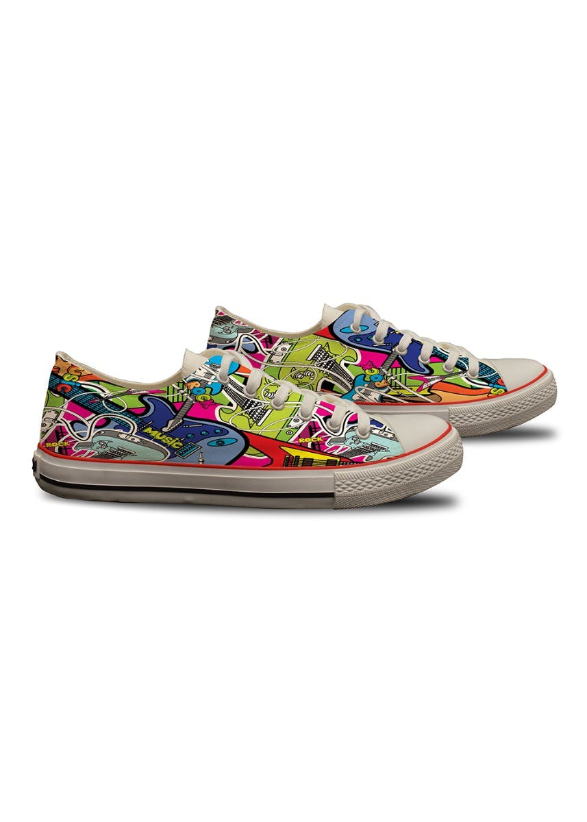 Get Punk Rock Doodle Sneakers at ₹ 999 | LBB Shop
