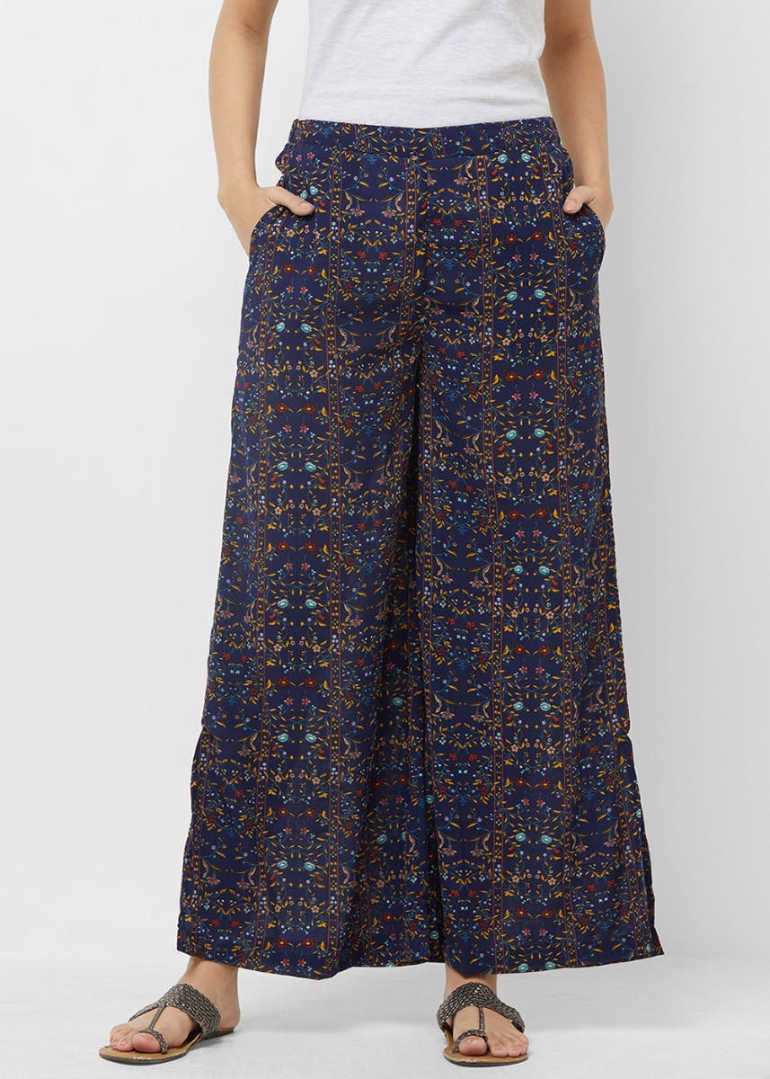 FatFace Palace Floral Palazzo Trousers Ivory at John Lewis  Partners