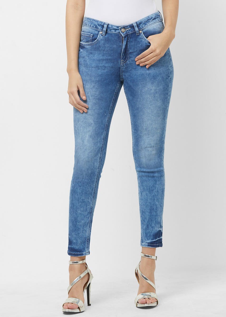 Get Faded Denim Straight Jeans at ₹ 900 | LBB Shop