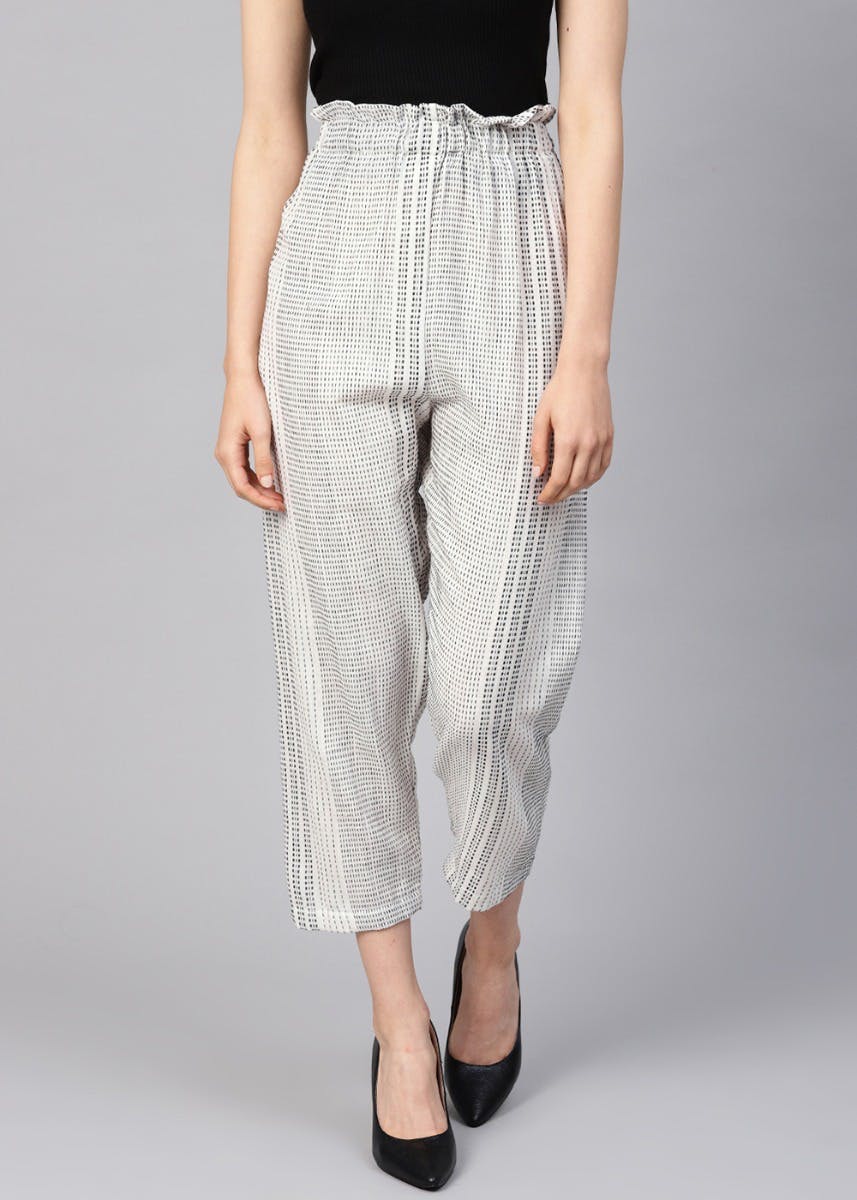 cinched waist trousers