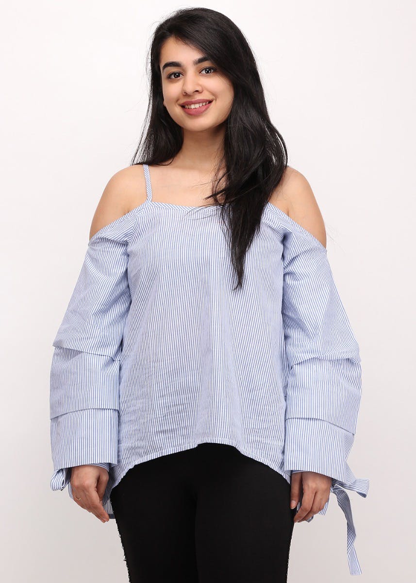 ruffle arm top