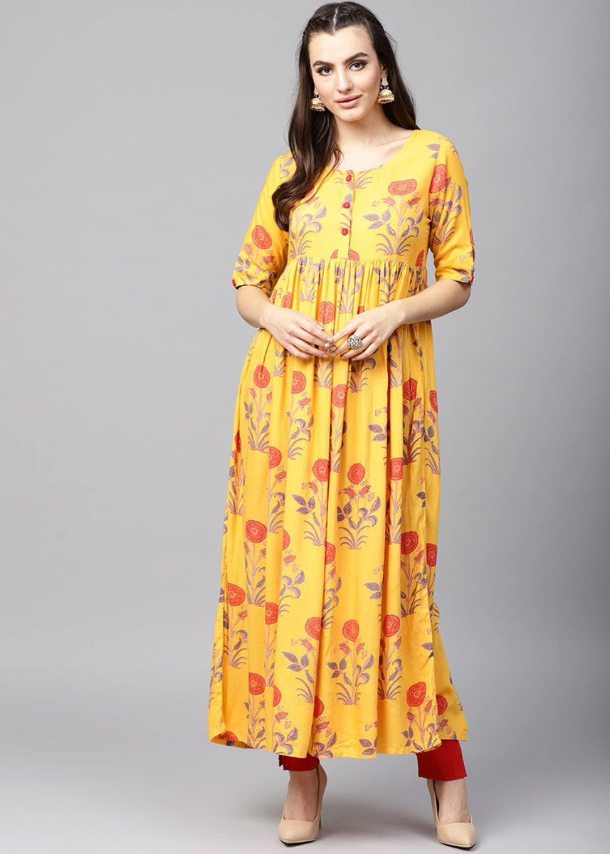 Handworked Center Pleated KurtiVVD057DB22  Veena Viji