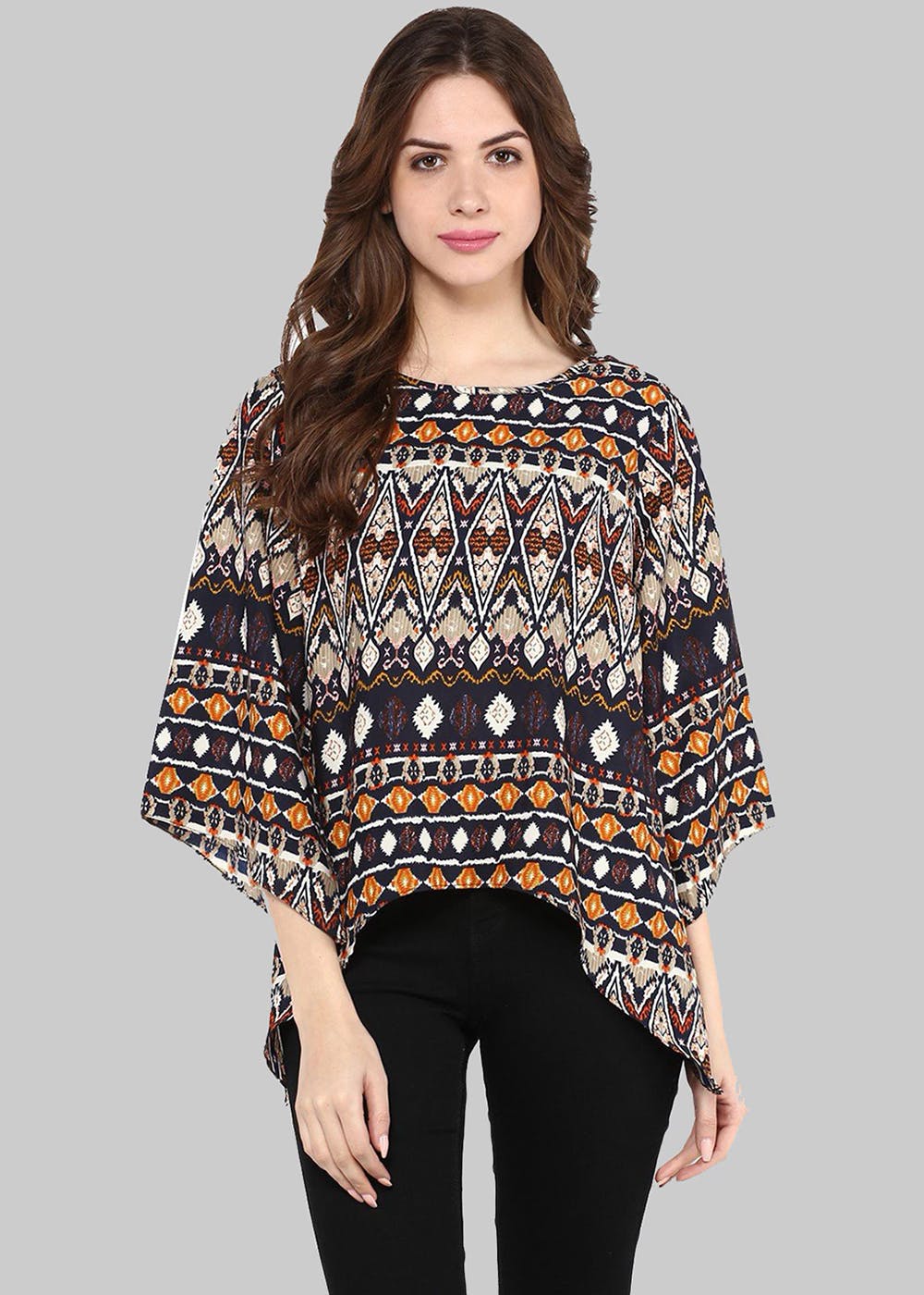 Get Multicoloured Ikat Printed Butterfly Top at ₹ 489 | LBB Shop