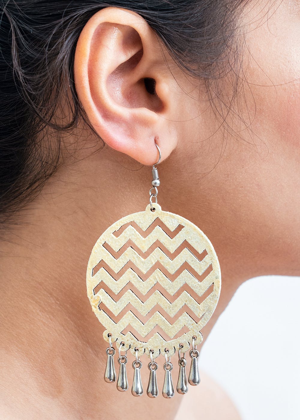 chevron dangle earrings