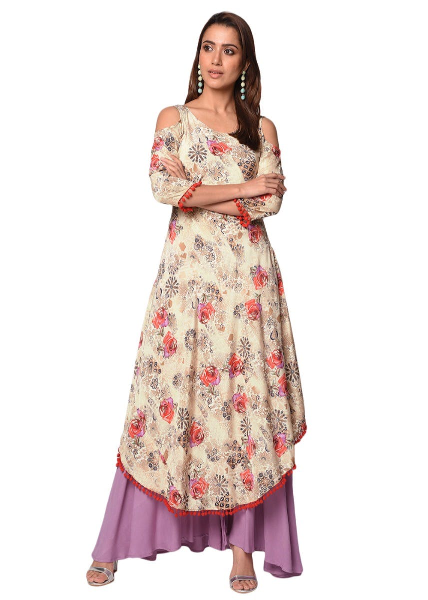 Love the cold shoulder | Cotton kurti designs, Sleeves designs for dresses,  Kurti designs