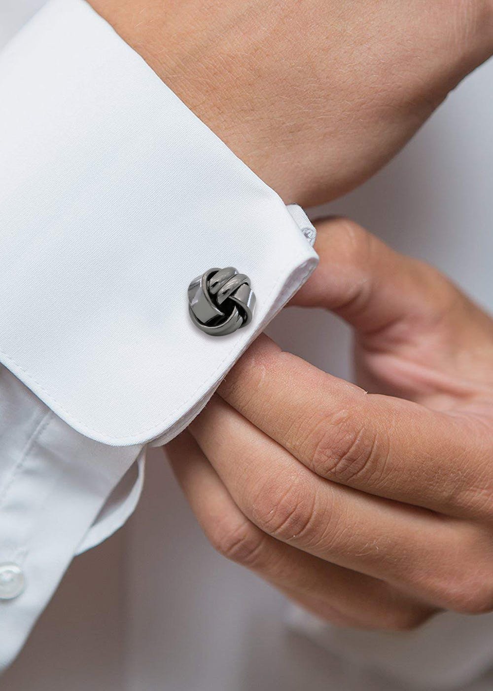 Matt Black Knot Cufflink