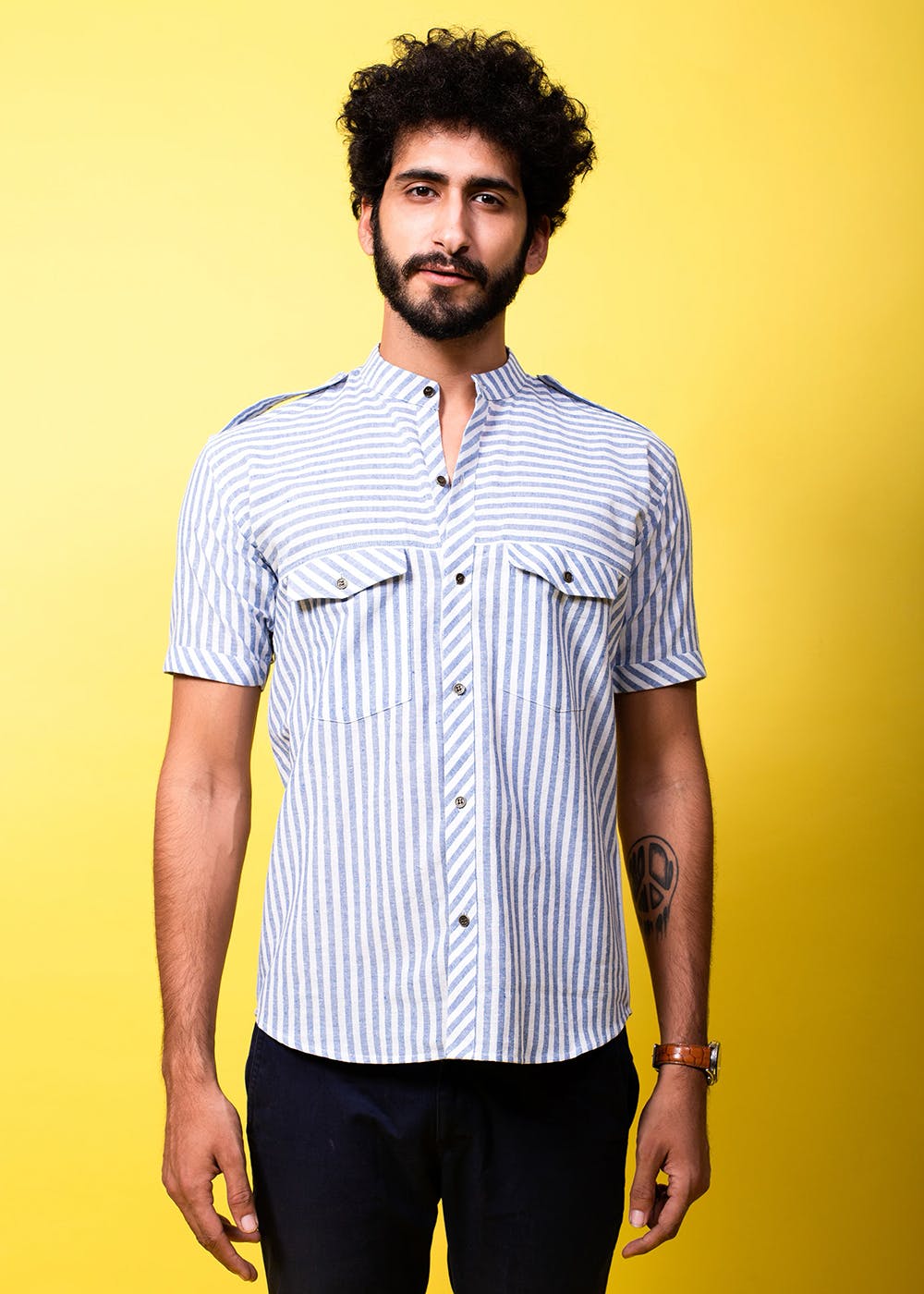 Striped Monogram Pocket T-Shirt Dress - Men - OBSOLETES DO NOT TOUCH