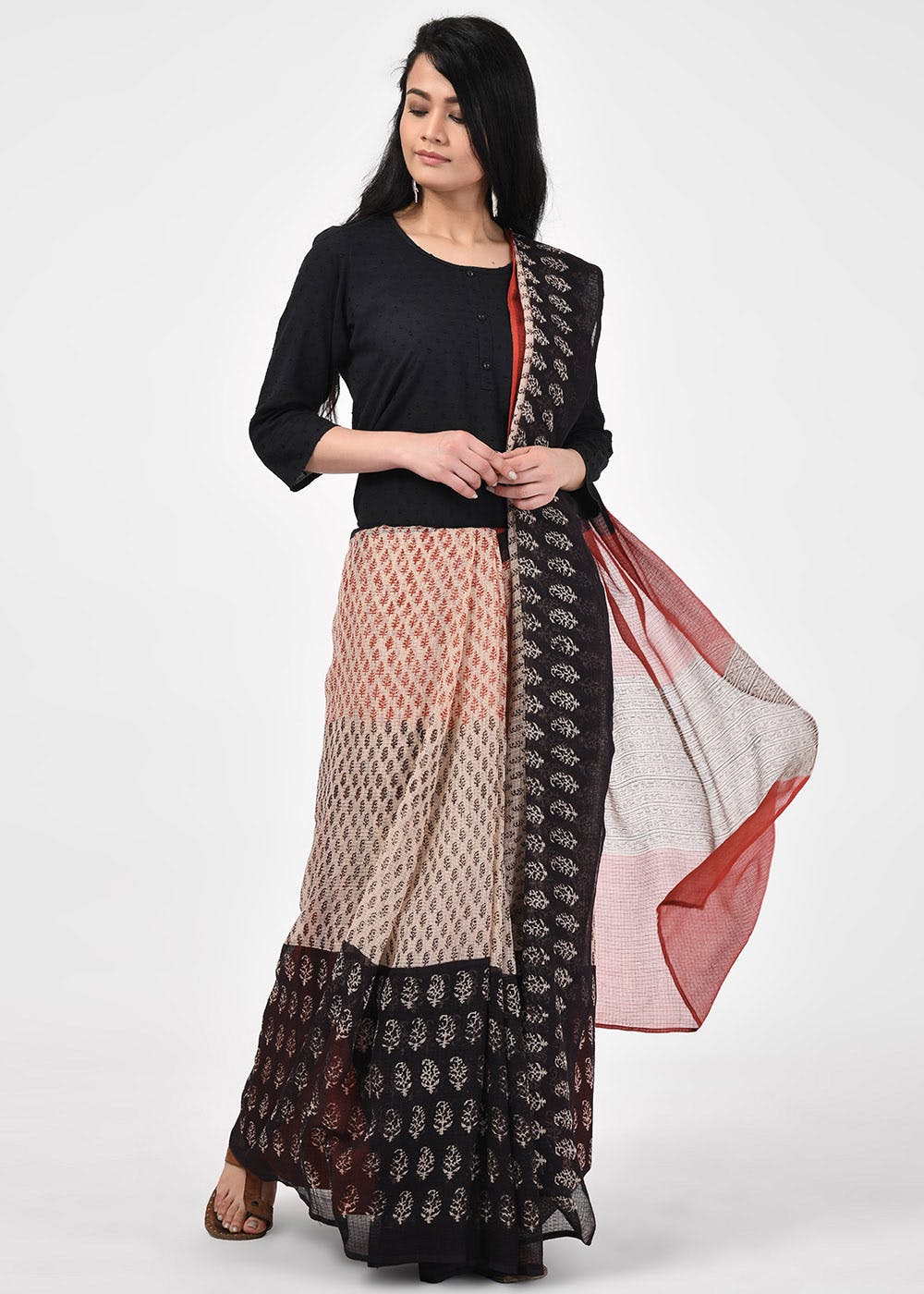black formal saree