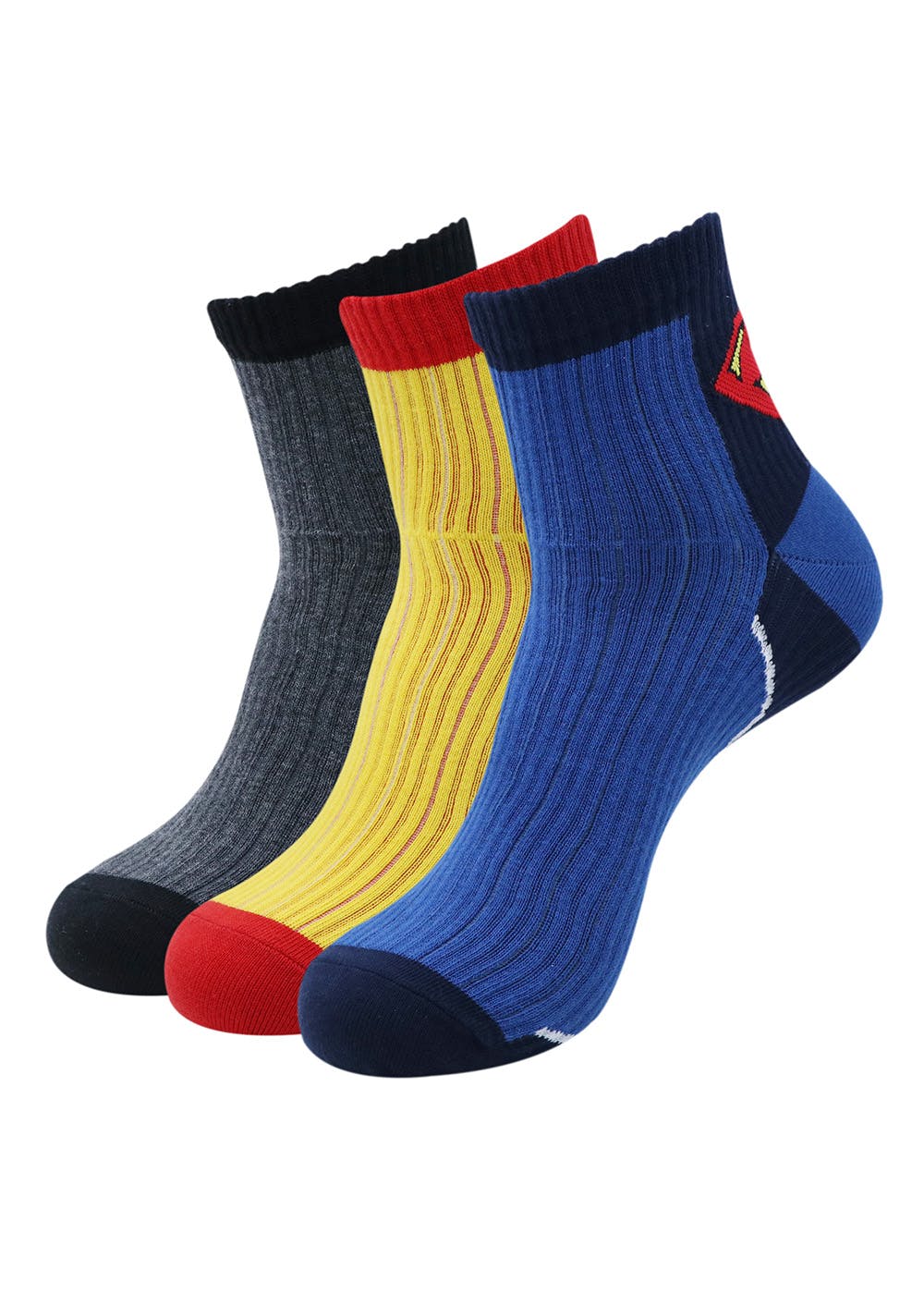 Get Pair of 3 Justice League High Ankle Socks at ₹ 451 | LBB Shop