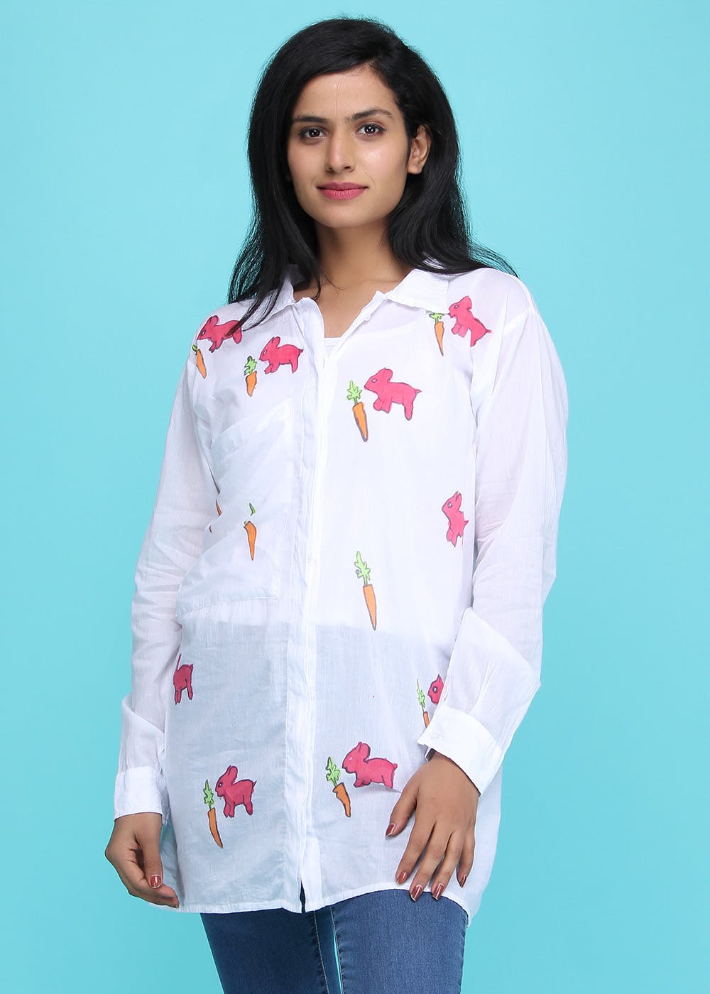 Get Rabbit & Carrot Printed White Shirt at ₹ 1365 | LBB Shop