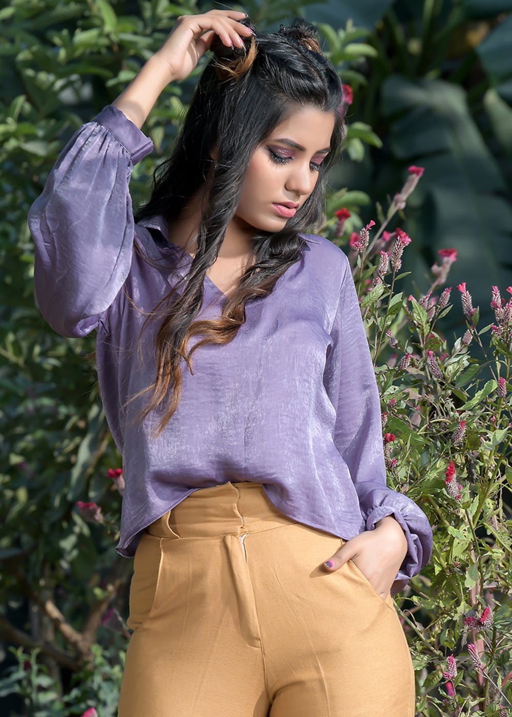 Get Cuffed Sleeves Lavender at ₹ 2349 | LBB Shop