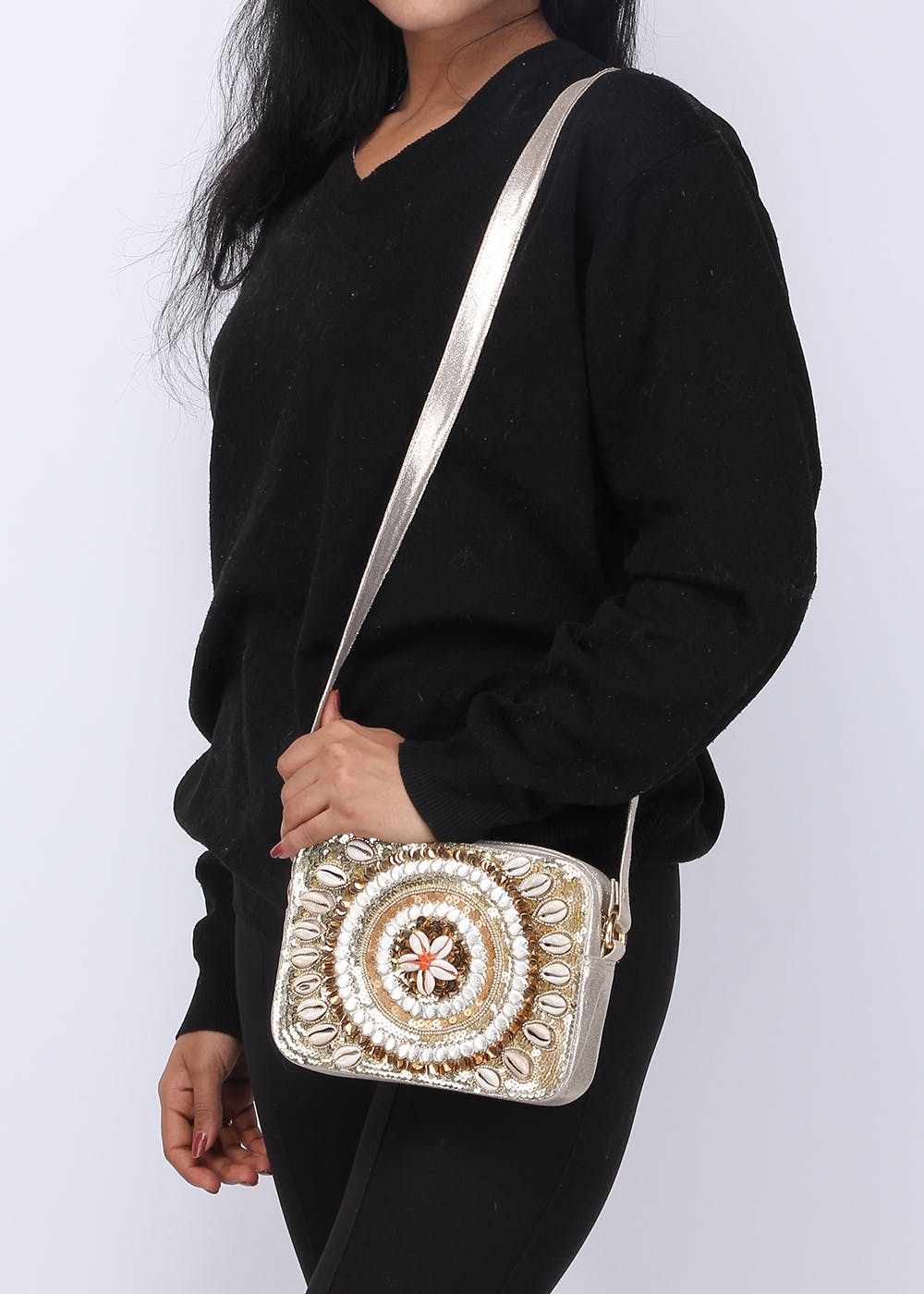 Emerald Sequin Crossbody main image 1