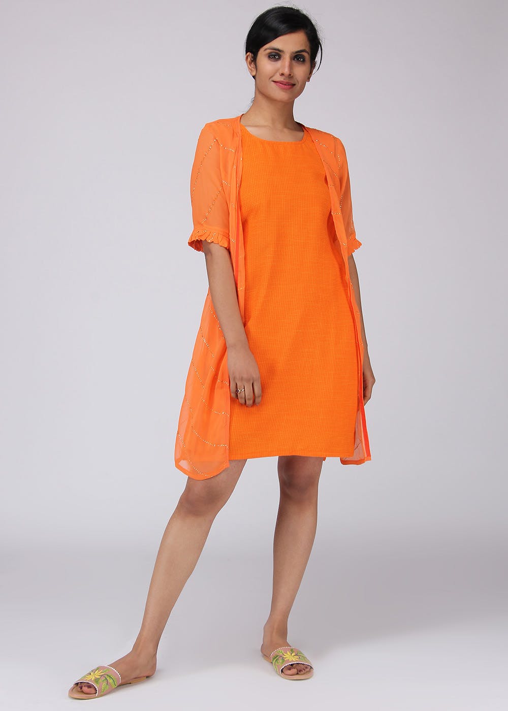 WOMEN TWO COLOUR DRESS