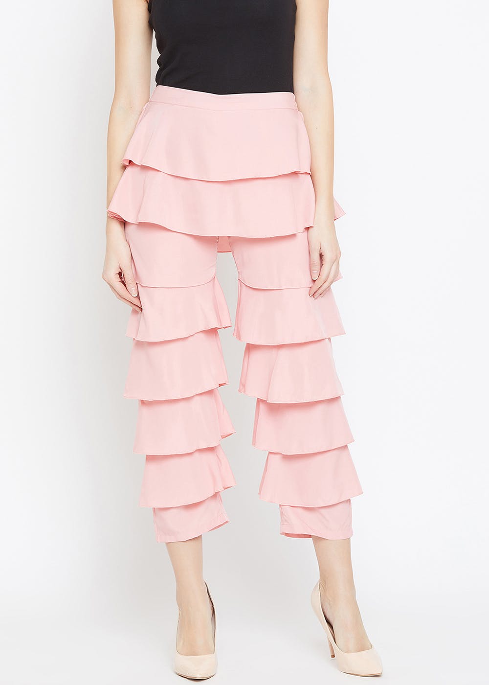 Side Ruffle Trousers