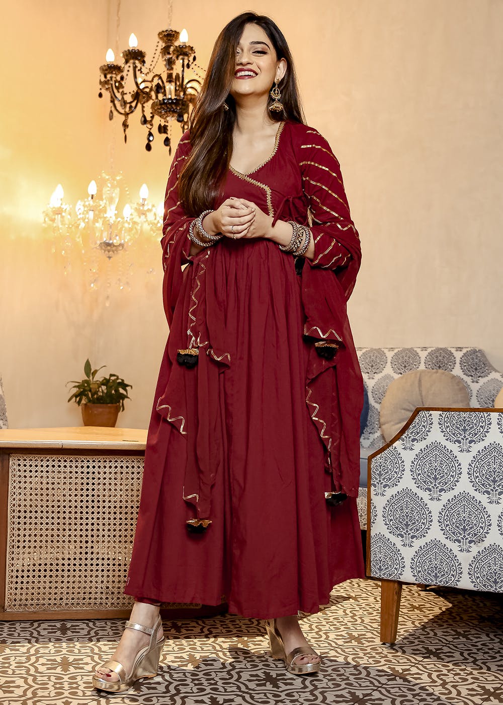 anarkali set with dupatta