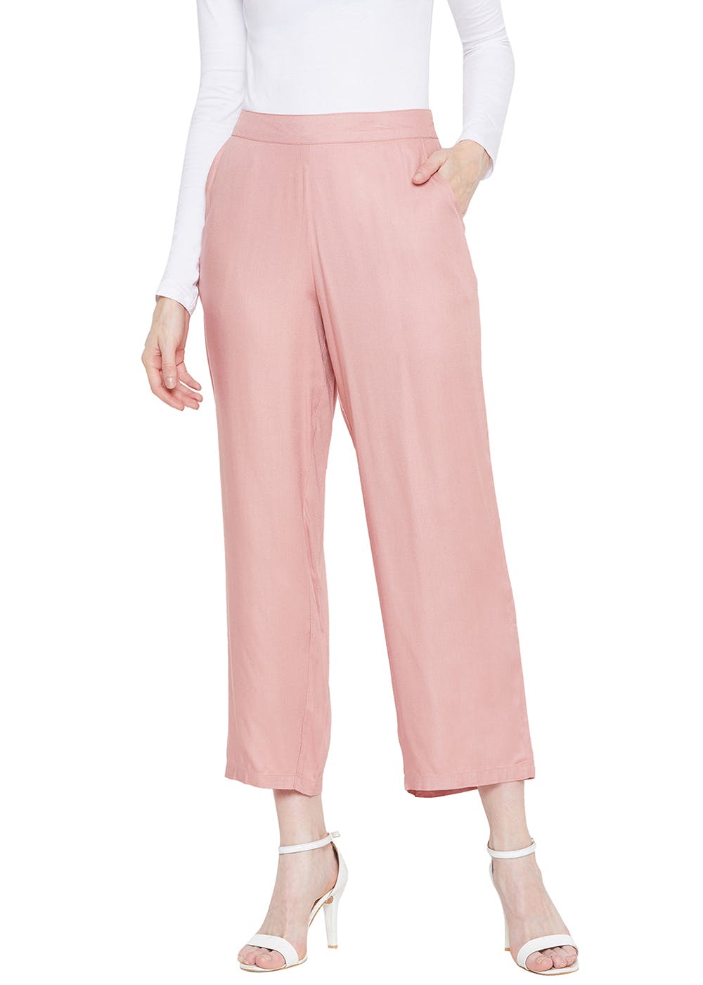 Get Solid Flared Pants at ₹ 650 | LBB Shop
