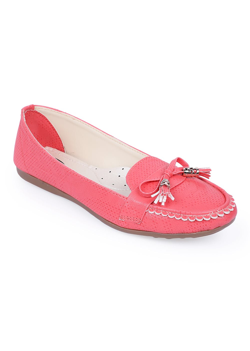 Get Perforated & Bow Detail Solid Ballerinas at ₹ 799 | LBB Shop
