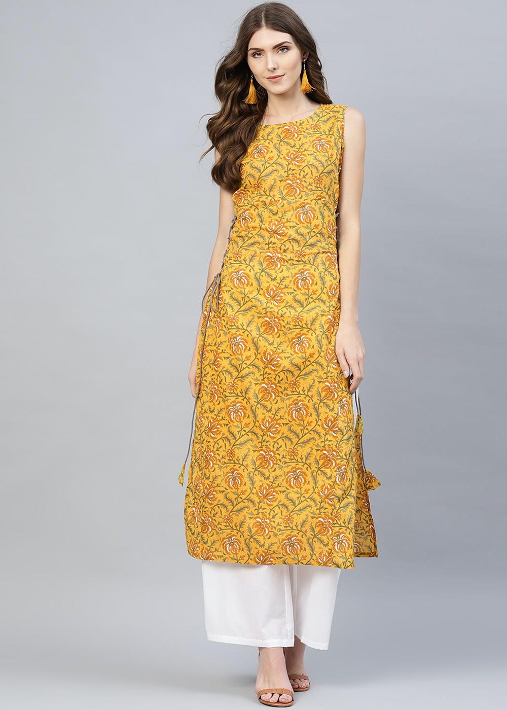 Buy Beautiful Rayon A-line Kurti With Side Dori and Tussles for Women and  Girls Readymade, A-line Kurta, Kurti for Women, Free Shipping Online in  India - Etsy