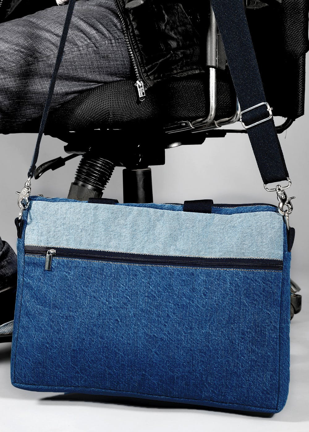 Upcycled Denim Laptop Bag 