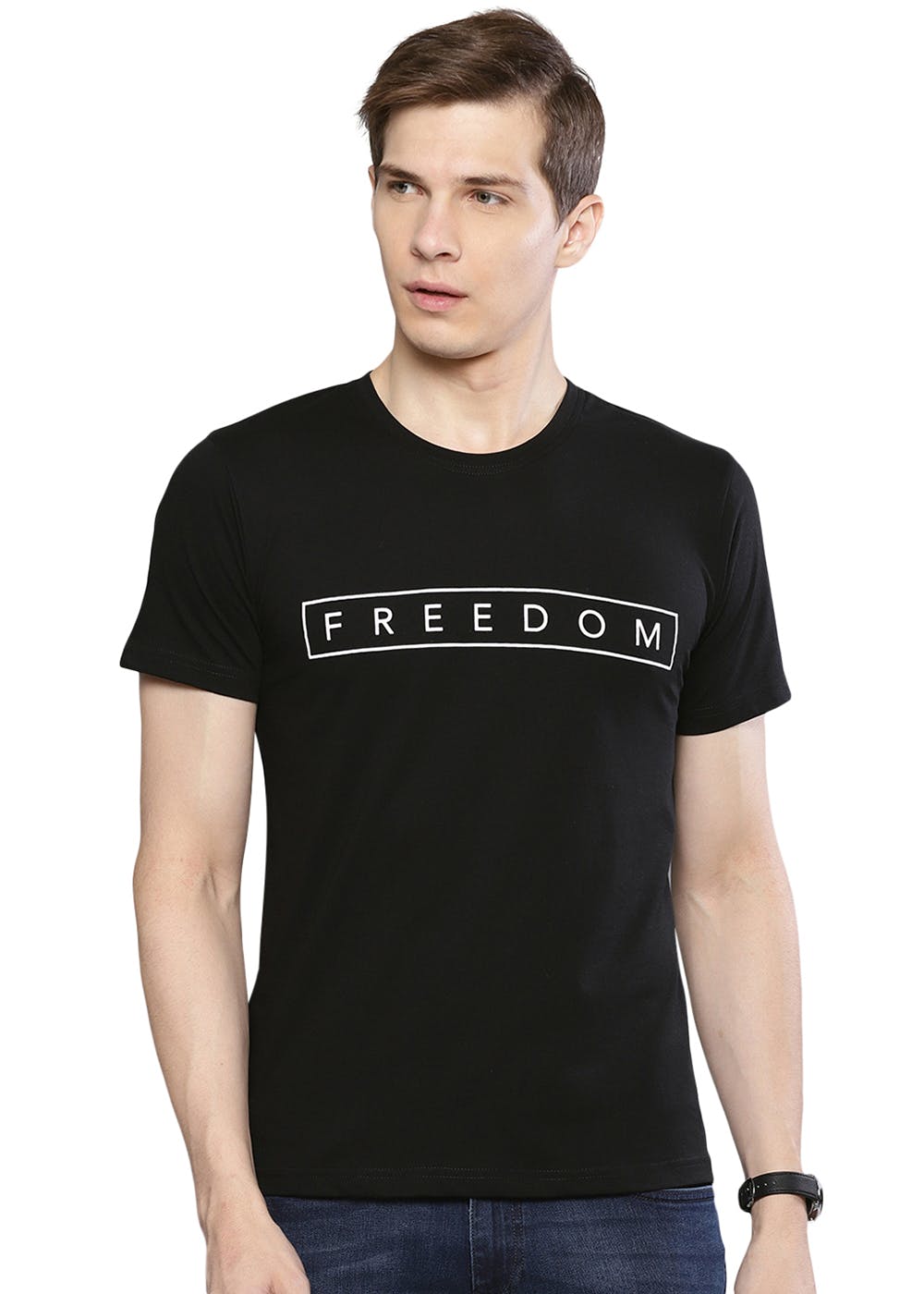 FREEDOM Graphic Cuffed Sleeve Tee