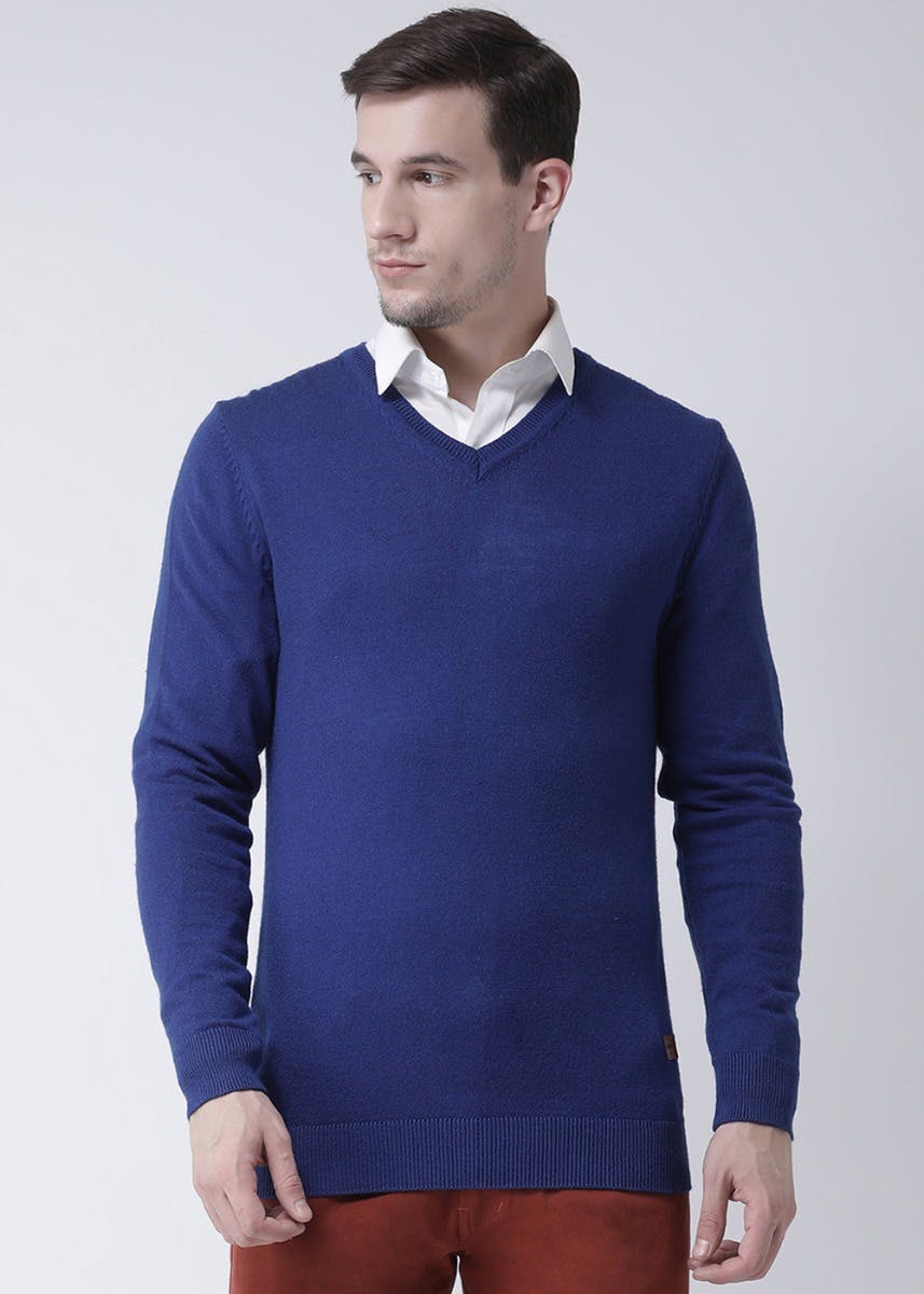 Get Solid V-Neck Sweater at ₹ 1149 | LBB Shop
