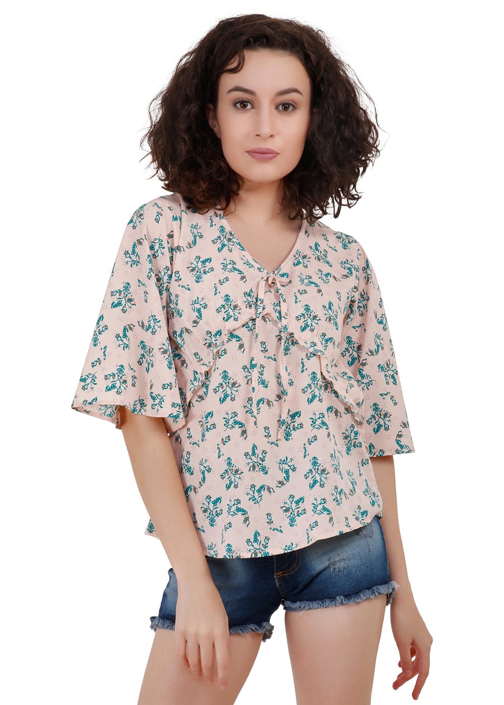 Hand Block Printed Top | Boho Top | Floral Top | Women’s Strap Top | Ruffle Top