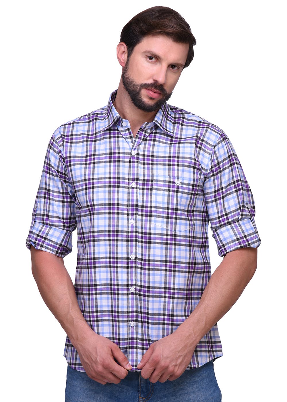Get Panel Checkered Full Sleeves Shirt at ₹ 999 | LBB Shop