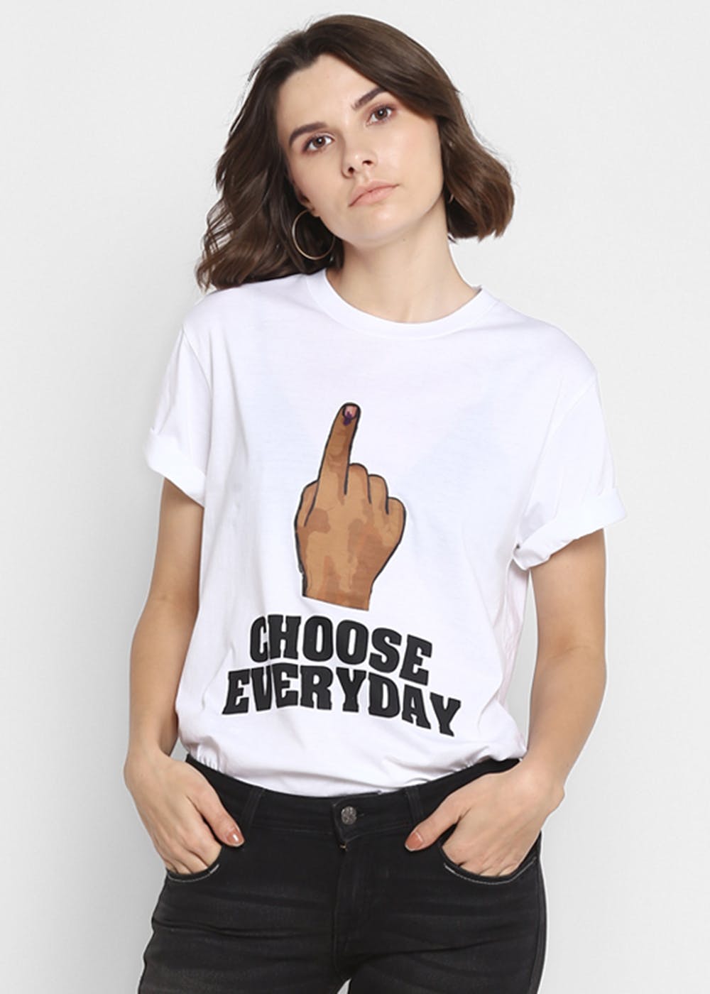 "Choose Everyday" Graphic White T-Shirt